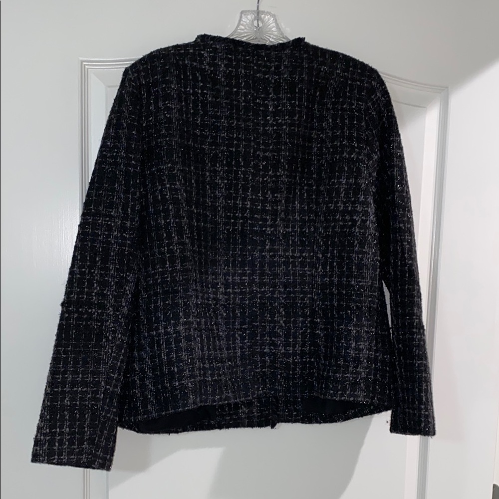 Simply Vera Vera Wang Black Blazer Tweed-Style - Picture 3 of 5